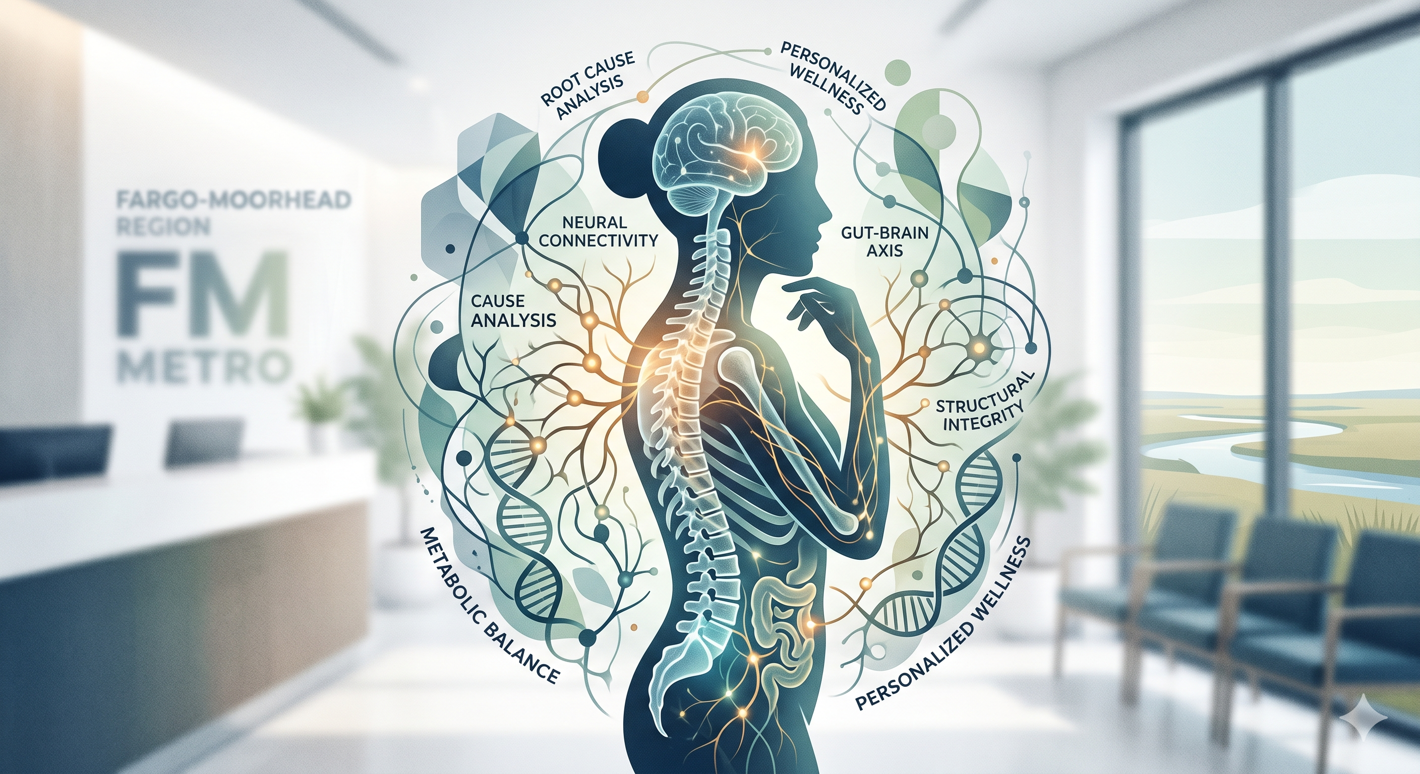 Fargo-Moorhead Region functional medicine — gut-brain axis, neural connectivity, root cause analysis and metabolic balance for fibromyalgia patients near Fargo ND