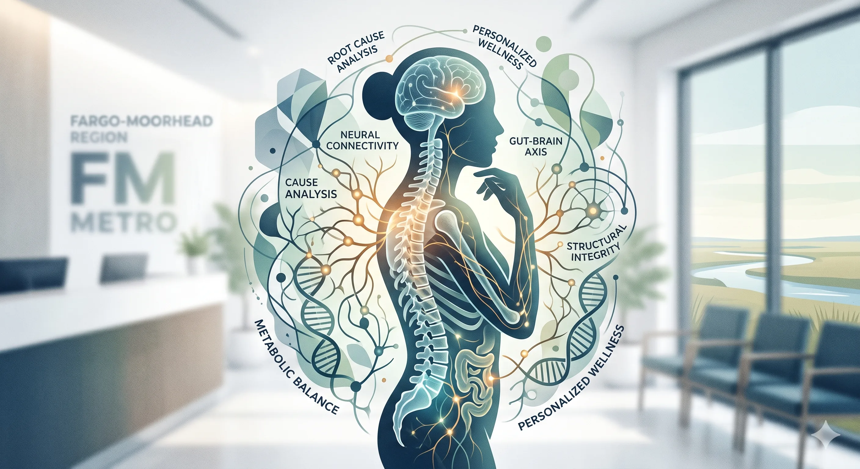 Fargo-Moorhead Region functional medicine — gut-brain axis, neural connectivity, root cause analysis and metabolic balance for fibromyalgia patients near Fargo ND